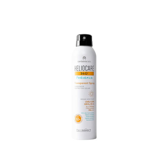 HELIOCARE 360 PEDIATRICS TRANSPARENT PURŠKIAMA APSAUGINĖ PRIEMONĖ VAIKAMS SPF50+, 200 ML