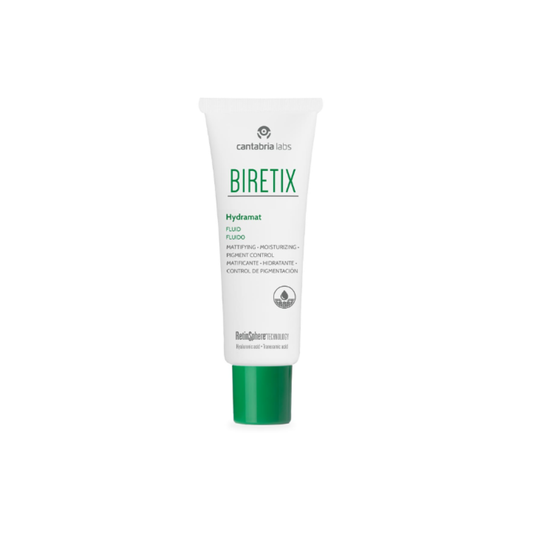 Biretix hydramatt drėkinamais, matizuojantis fluidas 50ml. Tinkamas riebiai, į spuogus linkusiai odai. 