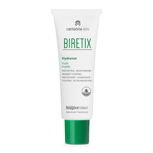 BIRETIX HYDRAMAT fluido kremas 50 ml – matizuojantis, riebiai ir į aknę linkusiai odai, heyskin.lt