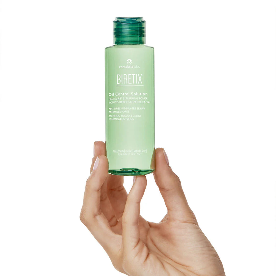 BIRETIX TONER sebumą reguliuojantis tonikas 100 ml – su migdolų ir glikolio rūgštimi,  paauglių aknei, heyskin.lt