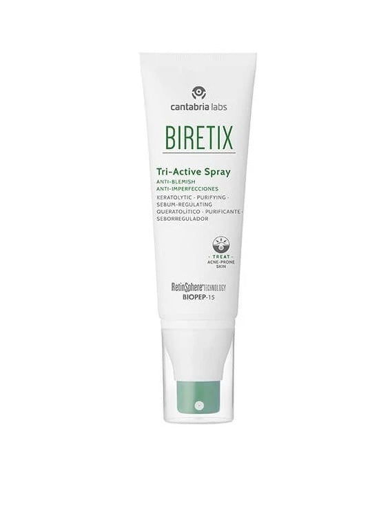 BIRETIX TRI-ACTIVE body spray – efektyvi kasdienė priežiūra kūno aknei ir riebiai odai, heyskin.lt