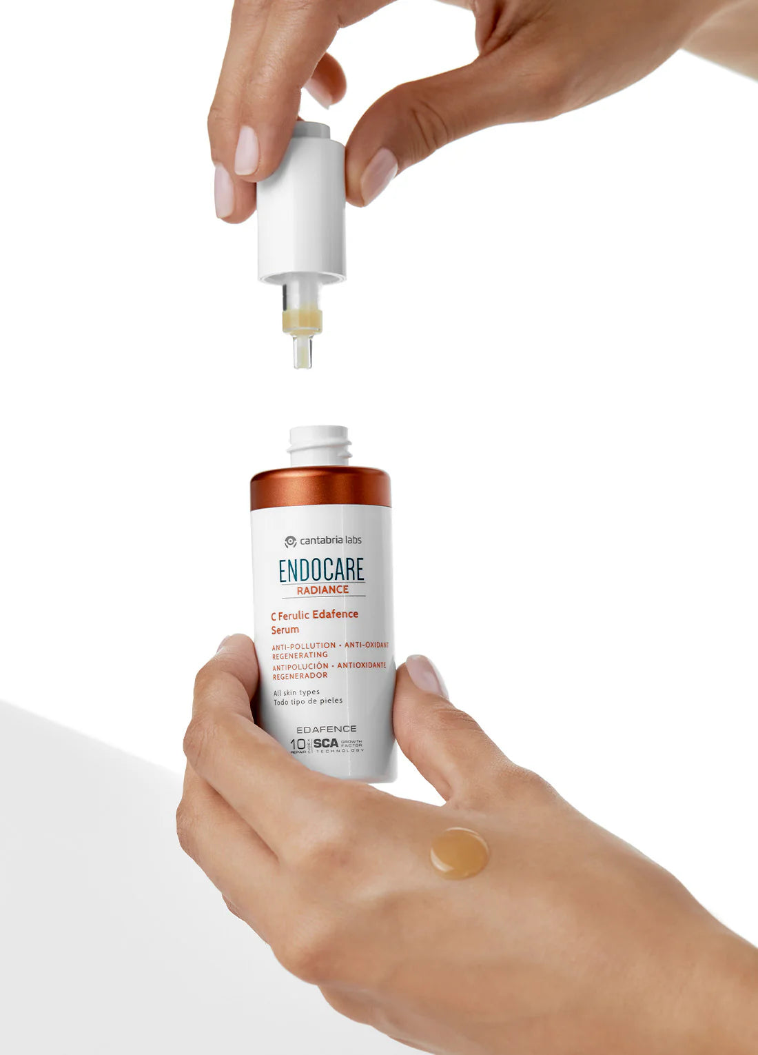 ENDOCARE RADIANCE C Ferulic EDAFENCE® serumas 30 ml – antioksidantas su vitaminu C ir ferulo rūgštimi, raudonis, pigmentacija, heyskin.lt