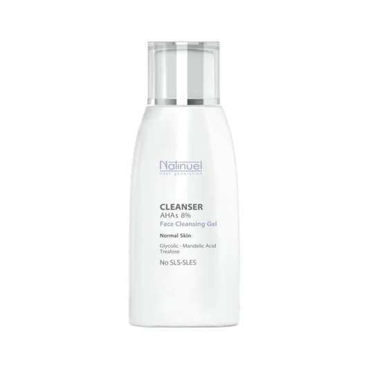 Natinuel cleanser 8%. Rūgštinis veido prausiklis, su glikolio, migdolų rūgštimis. 