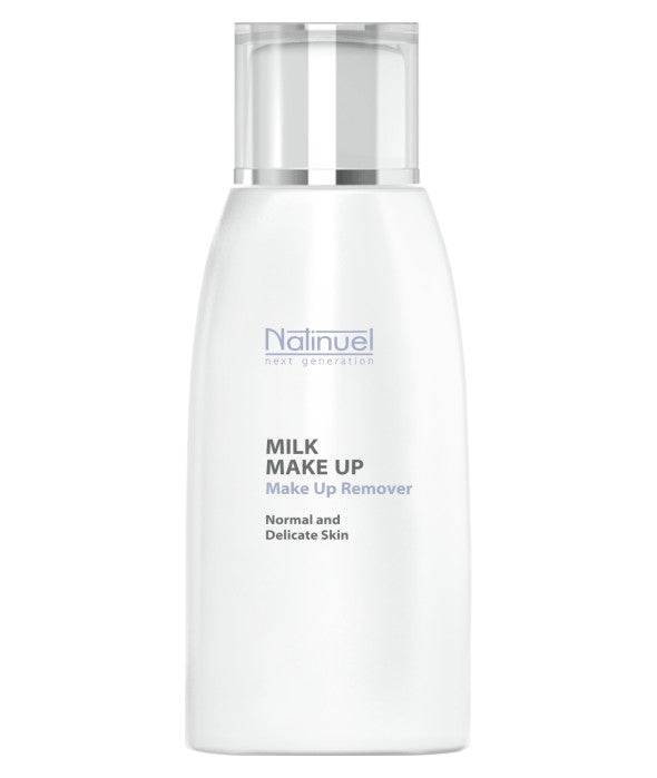 Natinuel Milk Makeup pienelis 150ml, makiažo valiklis visų tipų odai, tinka jautrioms akims, drėkina, ramina ir atstato odą su jūros vandeniu, alijošiumi ir ramūnėlių ekstraktu – heyskin.lt