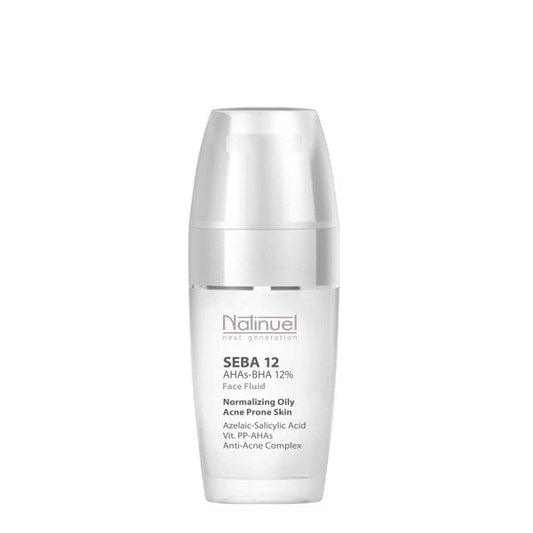Natinuel Sebafluid 12% – AHA/BHA rūgščių kompleksas aknės ir inkštirų odai, heyskin.lt