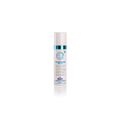 Tebiskin UV-LC SPF 50+ šviesinantis kremas nuo pigmentacijos su aukšta apsauga.
